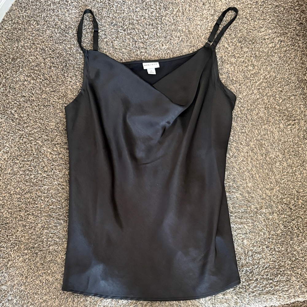 Black Satin Camisole Top